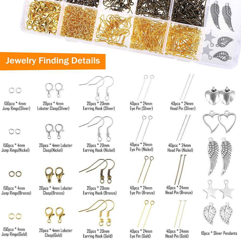 Jewelry Making Wire Wrapping Kit with Charms, Jewelry Wires and Jewelry  Findings 
